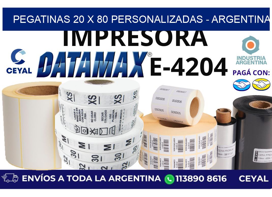 pegatinas 20 x 80 personalizadas - Argentina