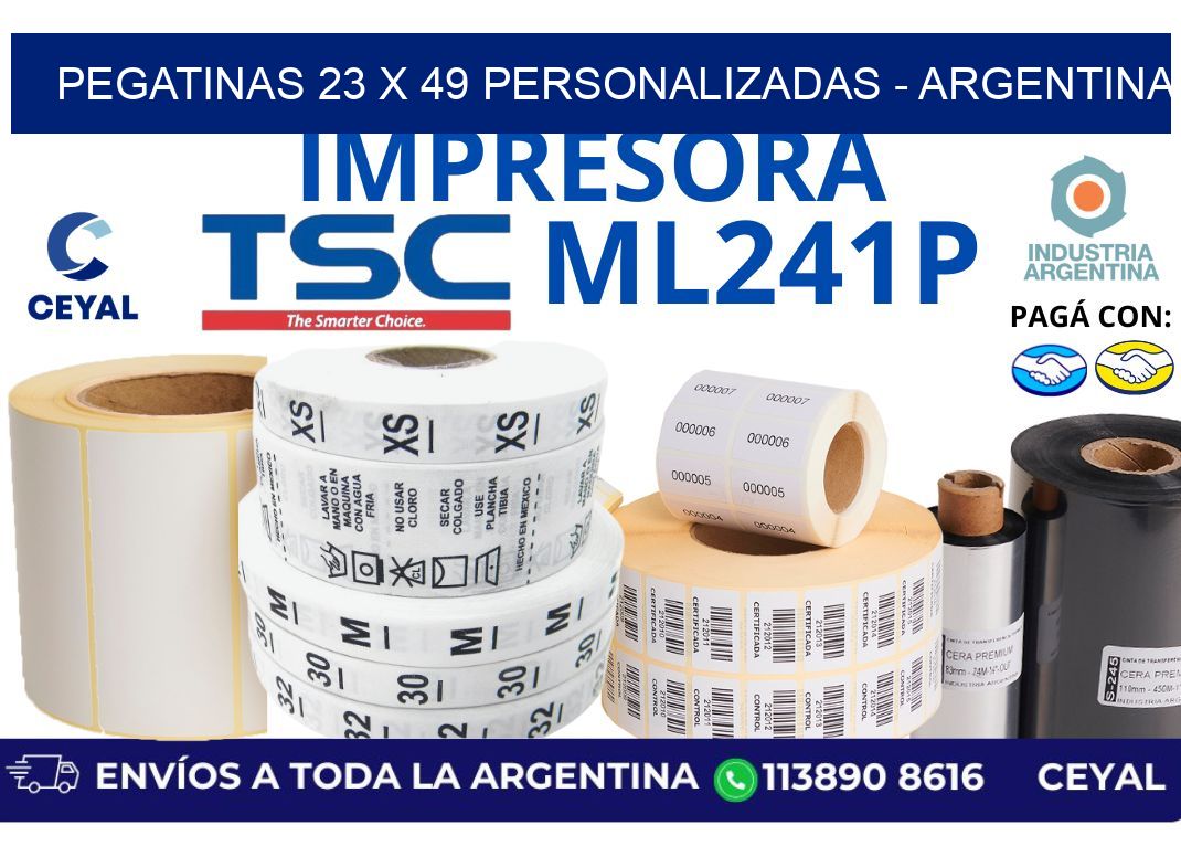 pegatinas 23 x 49 personalizadas - Argentina