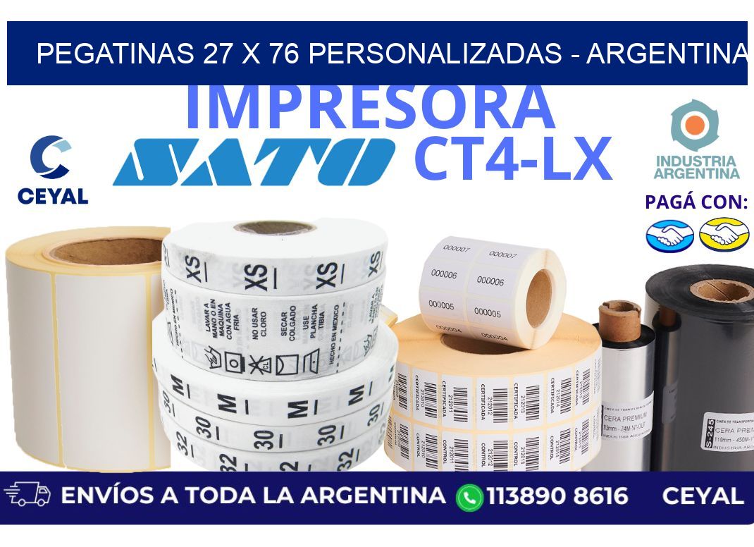 pegatinas 27 x 76 personalizadas - Argentina