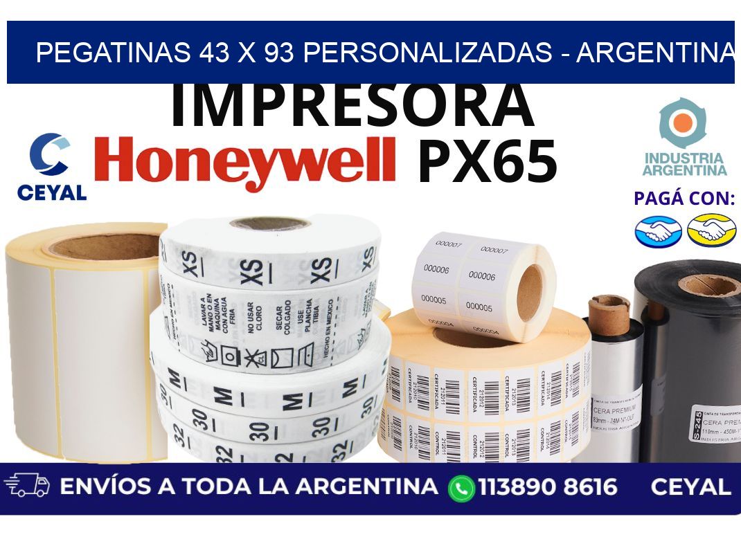 pegatinas 43 x 93 personalizadas - Argentina