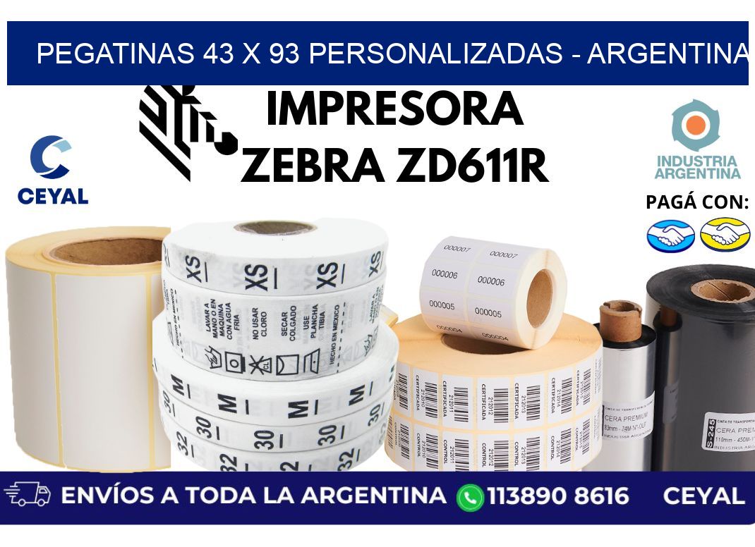 pegatinas 43 x 93 personalizadas – Argentina