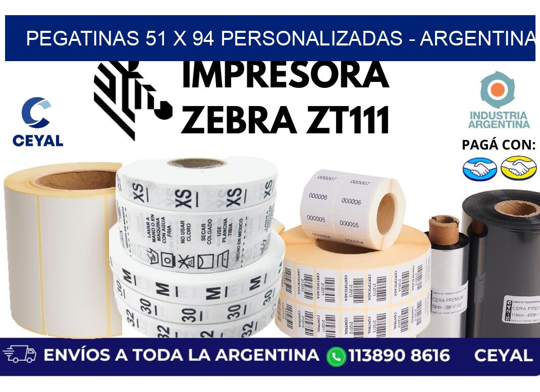 pegatinas 51 x 94 personalizadas – Argentina
