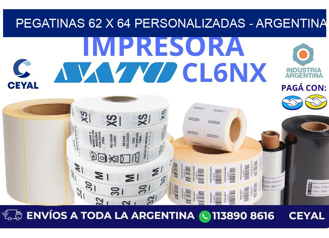 pegatinas 62 x 64 personalizadas - Argentina
