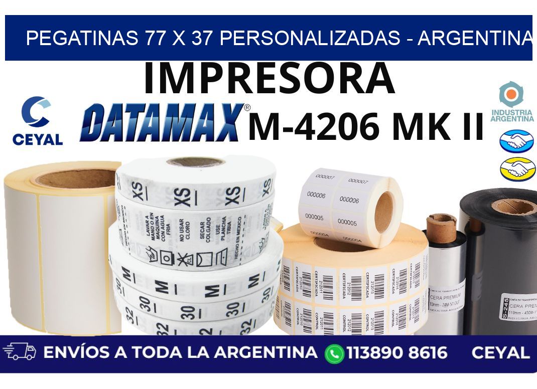pegatinas 77 x 37 personalizadas - Argentina