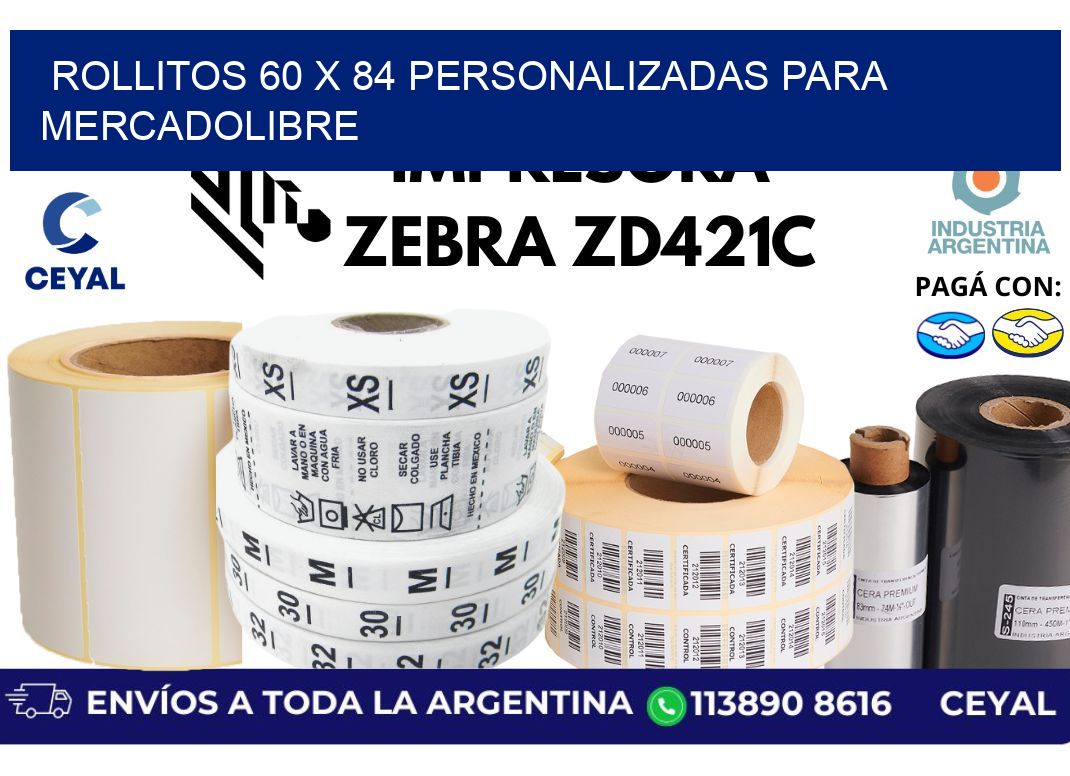 rollitos 60 x 84 personalizadas para mercadolibre