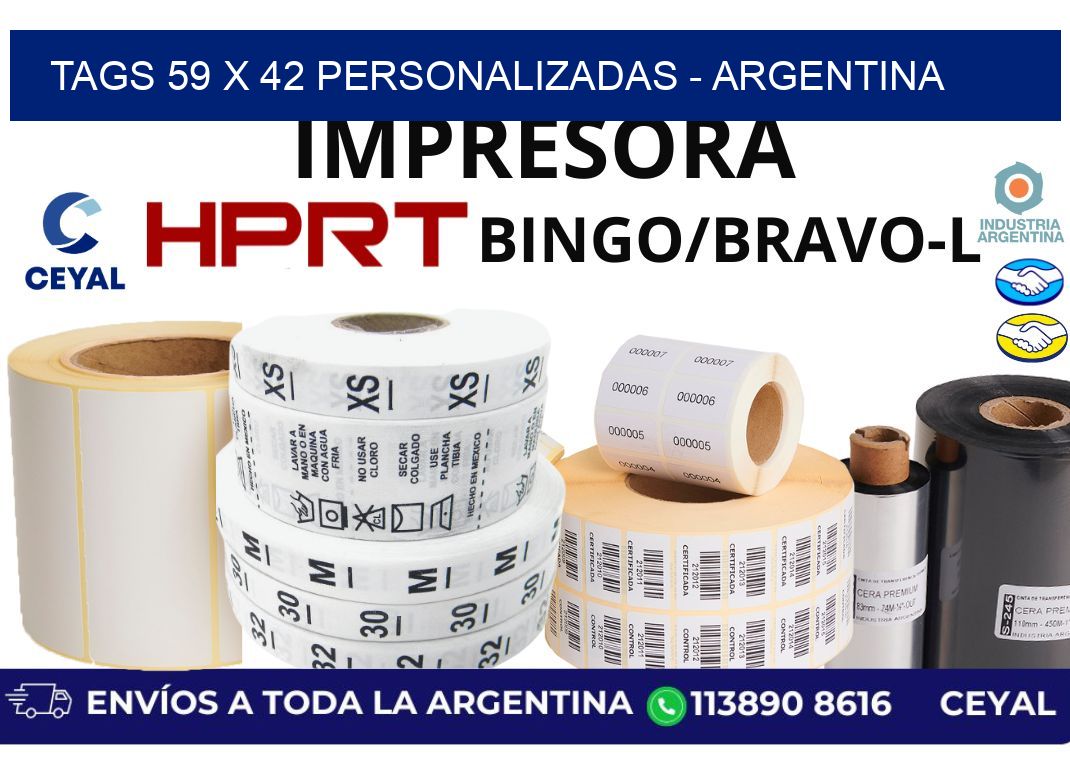 tags 59 x 42 personalizadas - Argentina