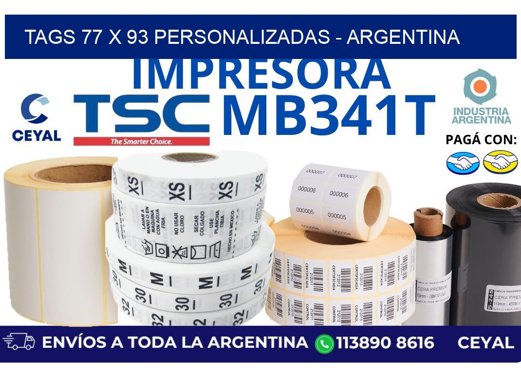 tags 77 x 93 personalizadas – Argentina