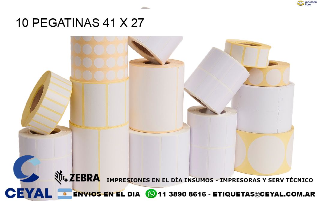 10 PEGATINAS 41 x 27