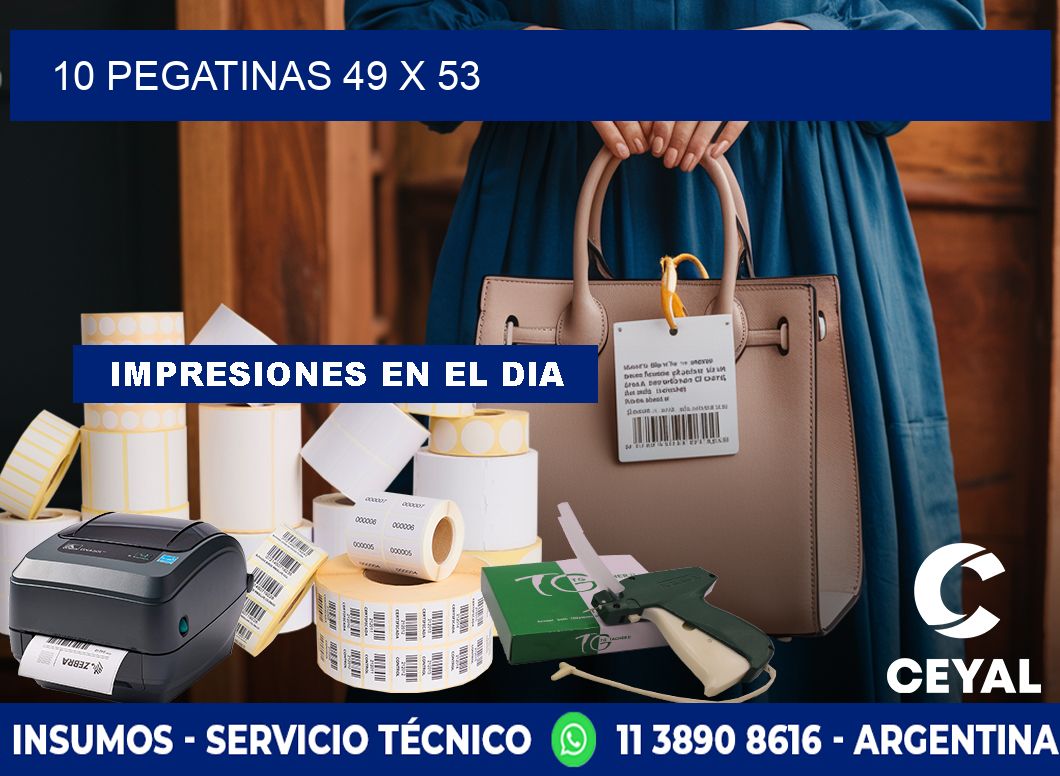 10 PEGATINAS 49 x 53