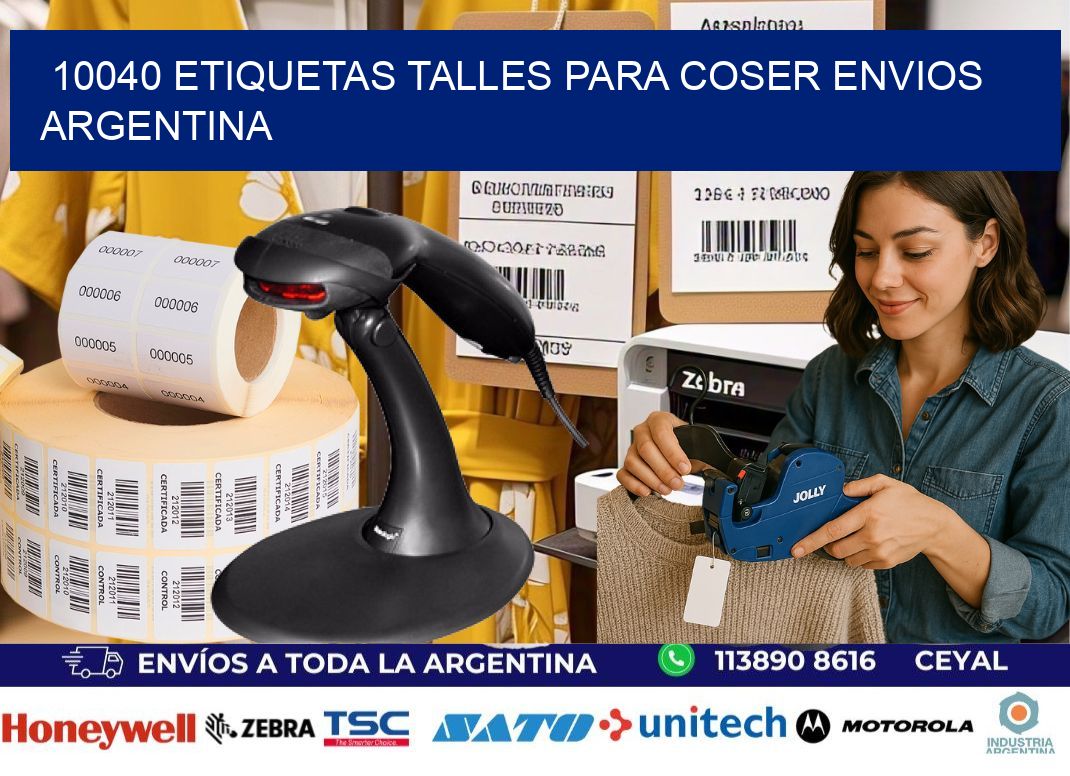 10040 ETIQUETAS TALLES PARA COSER ENVIOS ARGENTINA