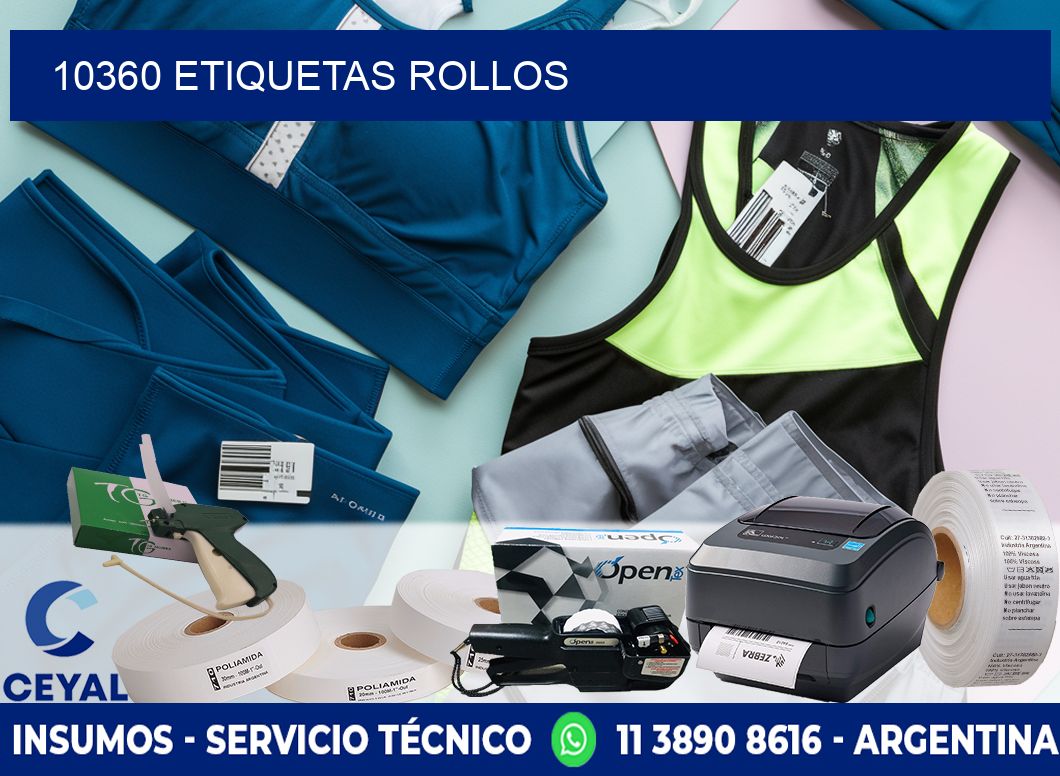 10360 etiquetas rollos