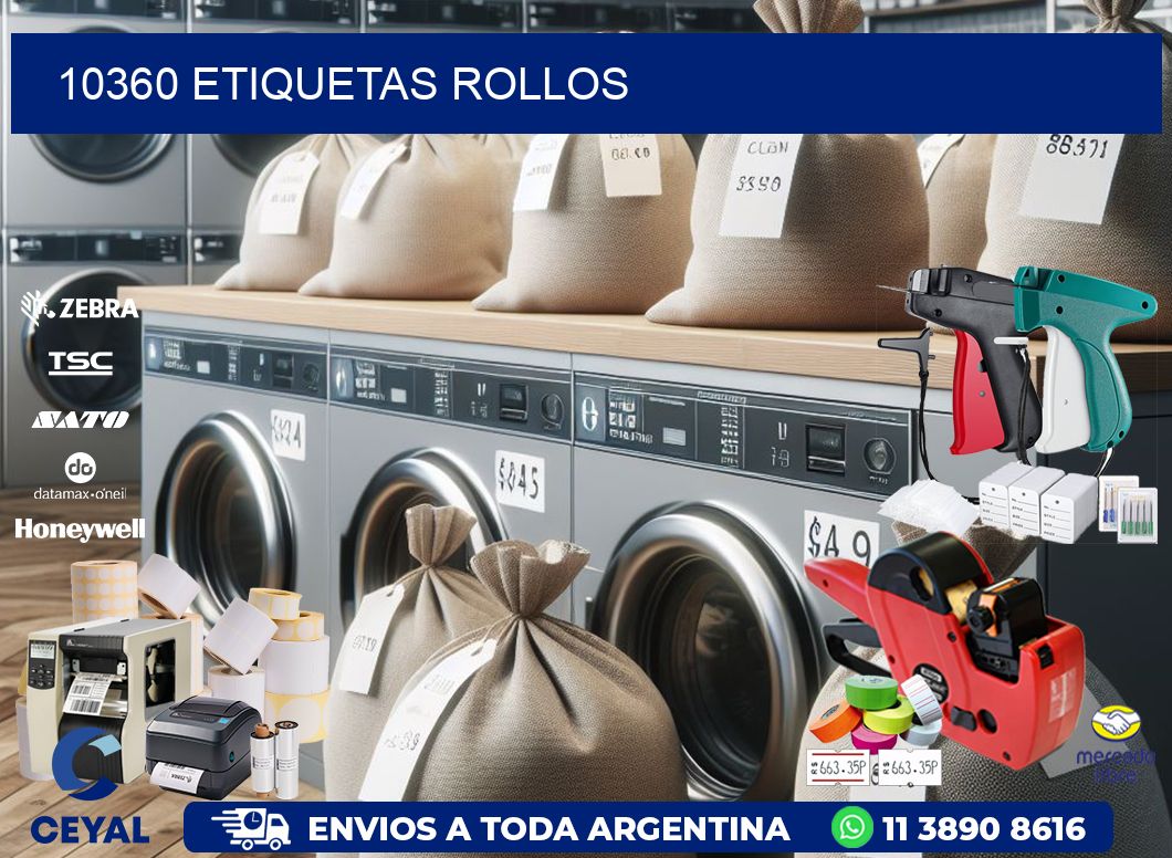 10360 etiquetas rollos