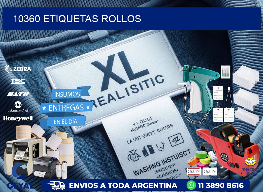 10360 etiquetas rollos