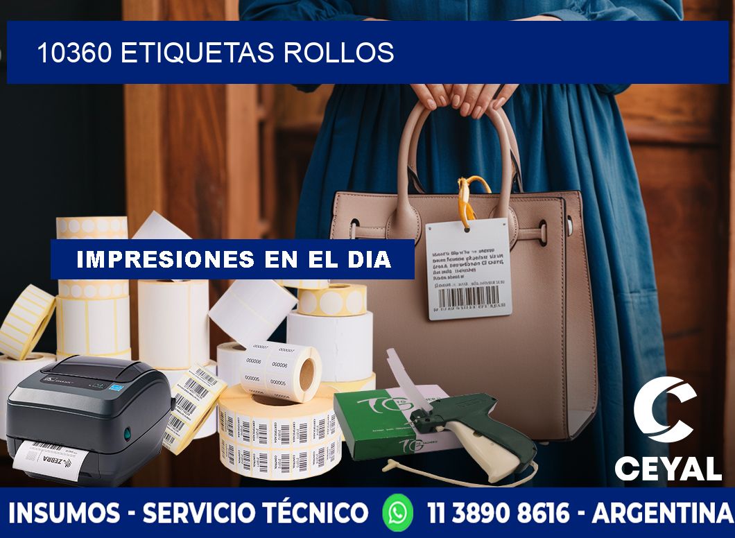 10360 etiquetas rollos