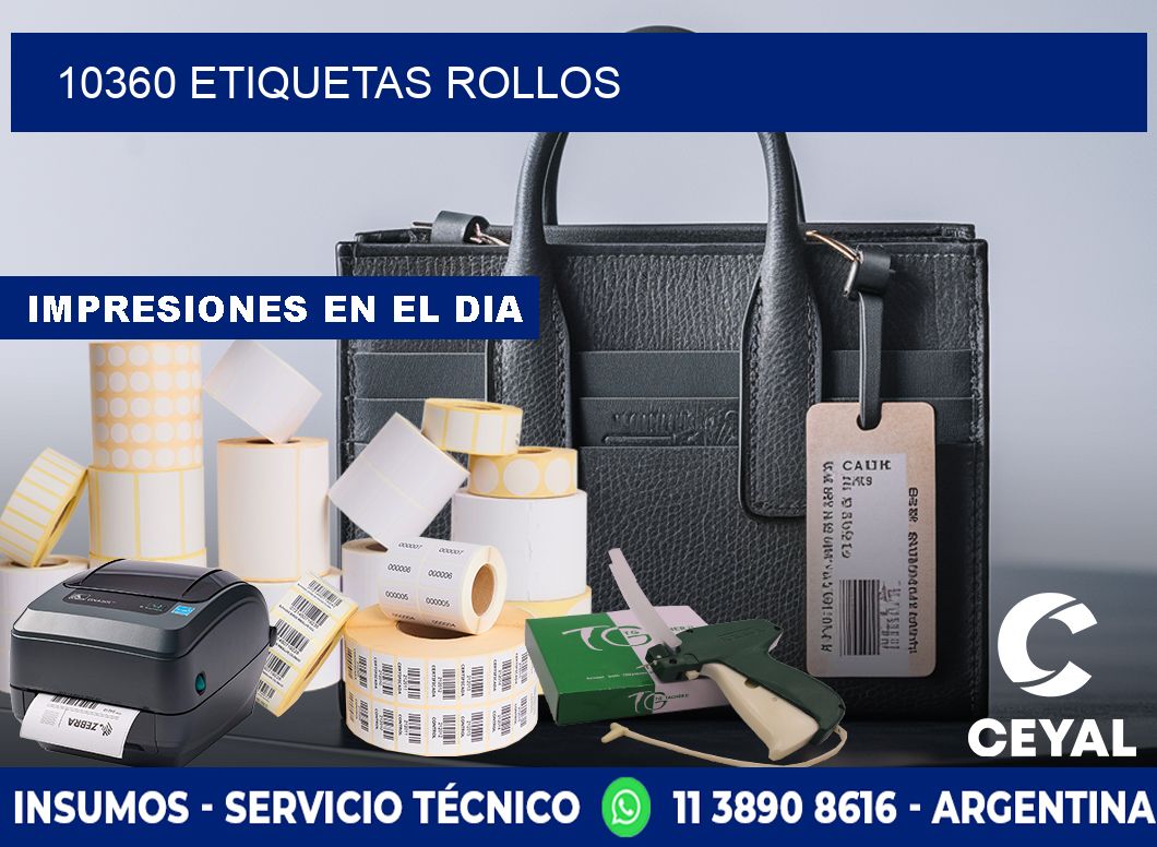 10360 etiquetas rollos