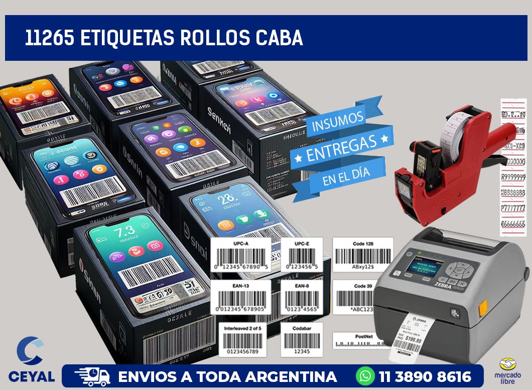11265 etiquetas rollos CABA
