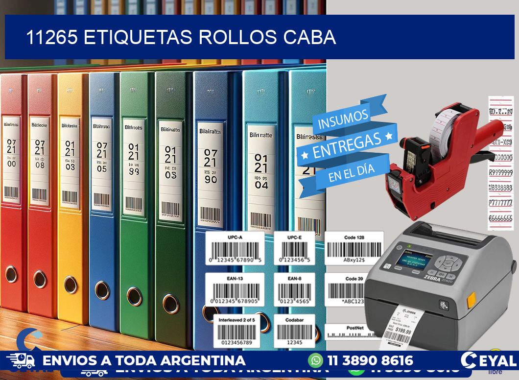 11265 etiquetas rollos CABA