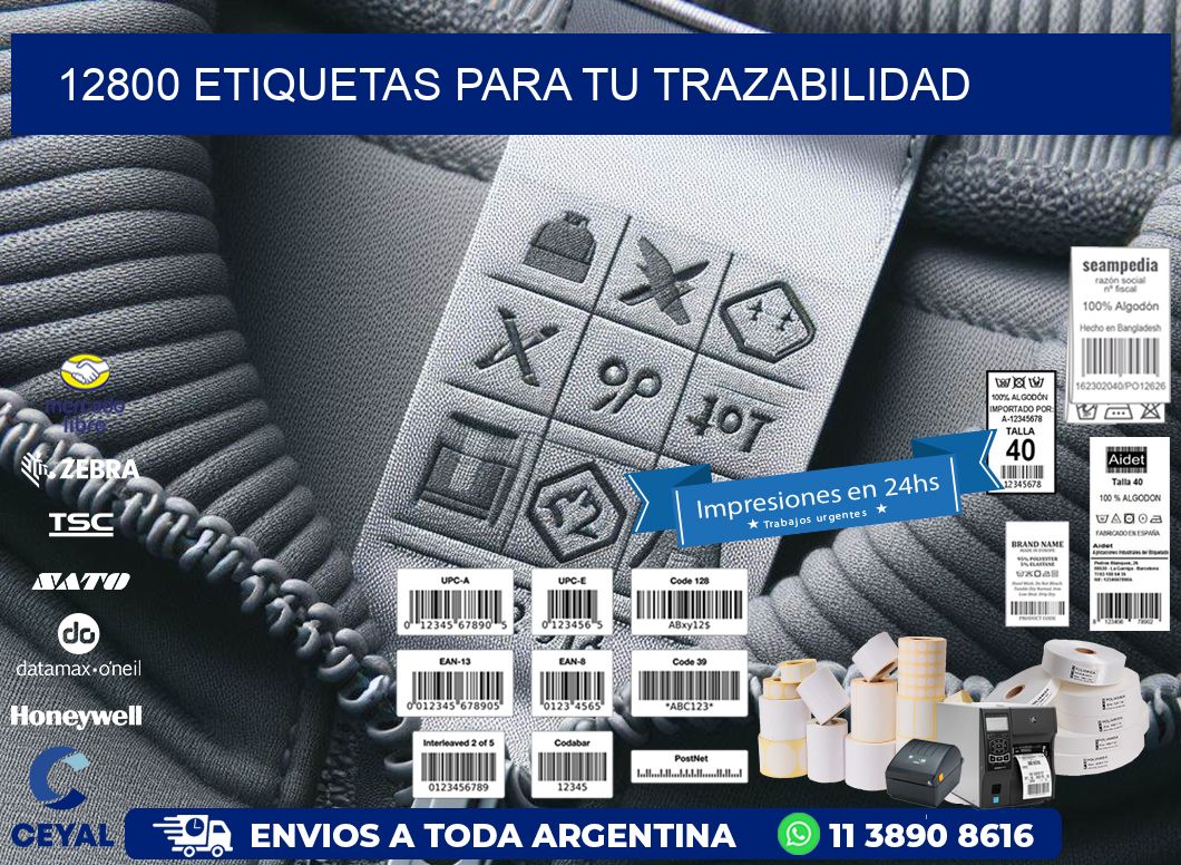 12800 etiquetas para tu trazabilidad