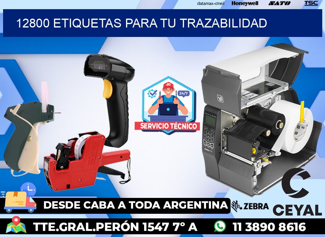 12800 etiquetas para tu trazabilidad