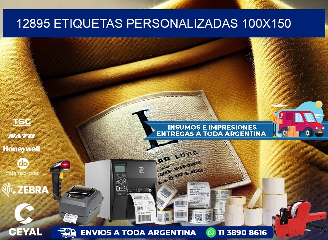 12895 Etiquetas personalizadas 100x150