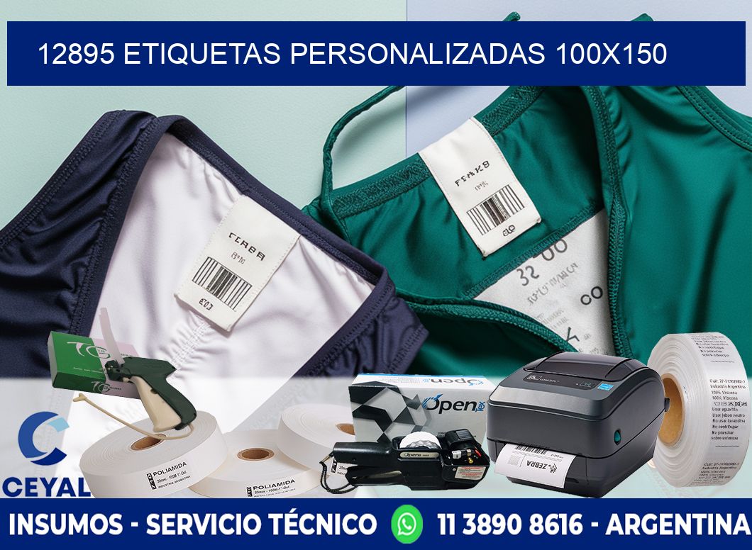 12895 Etiquetas personalizadas 100x150