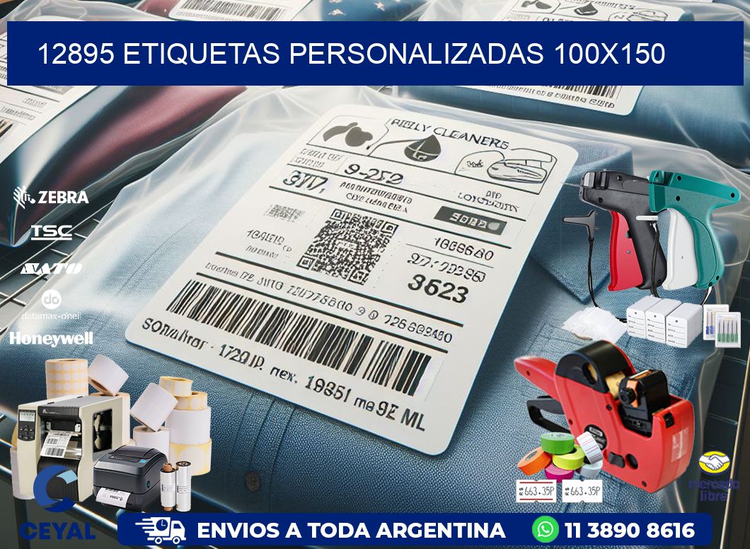 12895 Etiquetas personalizadas 100x150