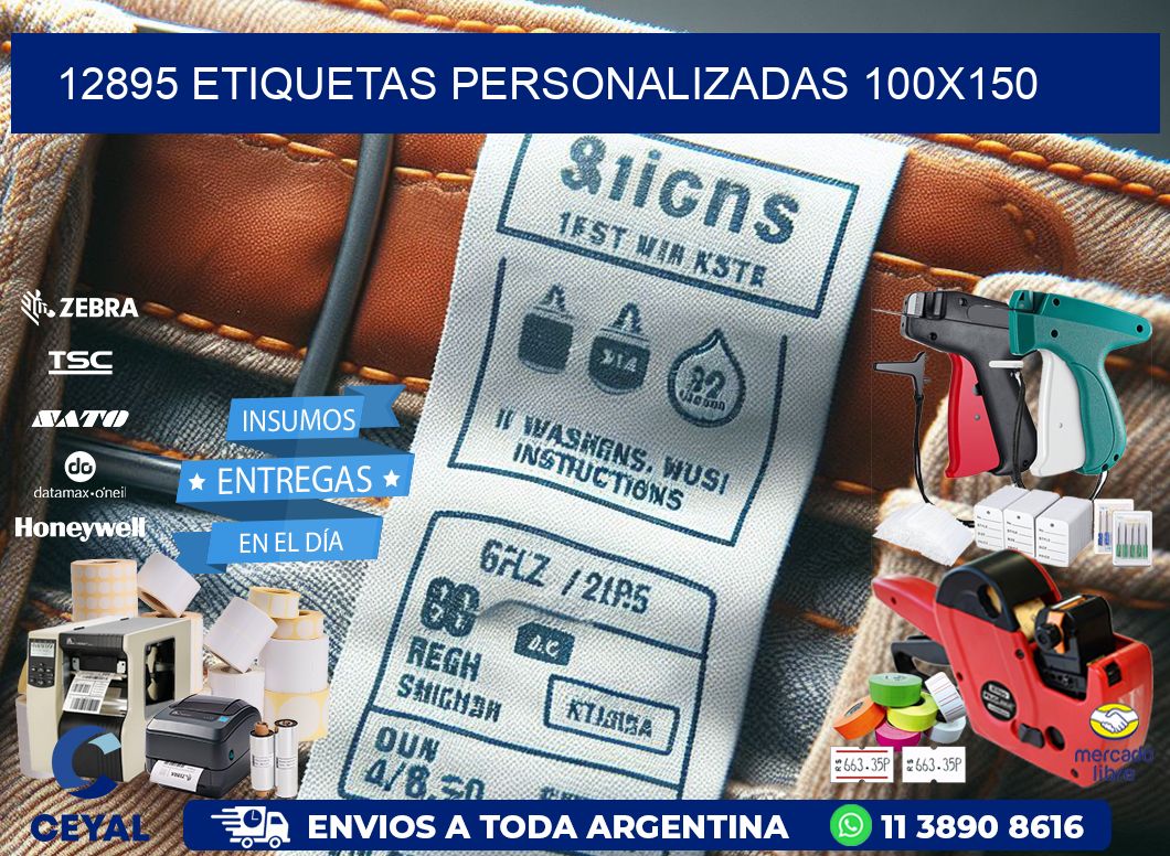 12895 Etiquetas personalizadas 100x150