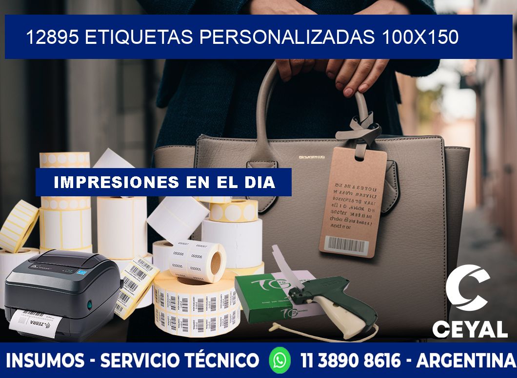 12895 Etiquetas personalizadas 100x150