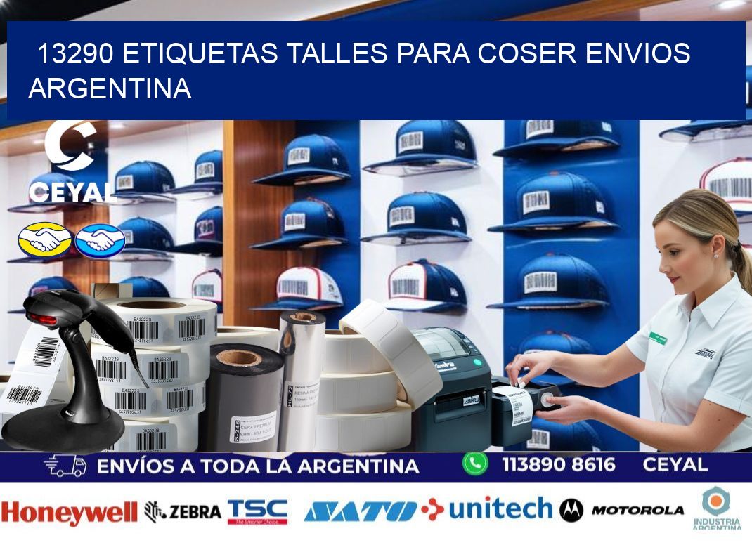 13290 ETIQUETAS TALLES PARA COSER ENVIOS ARGENTINA