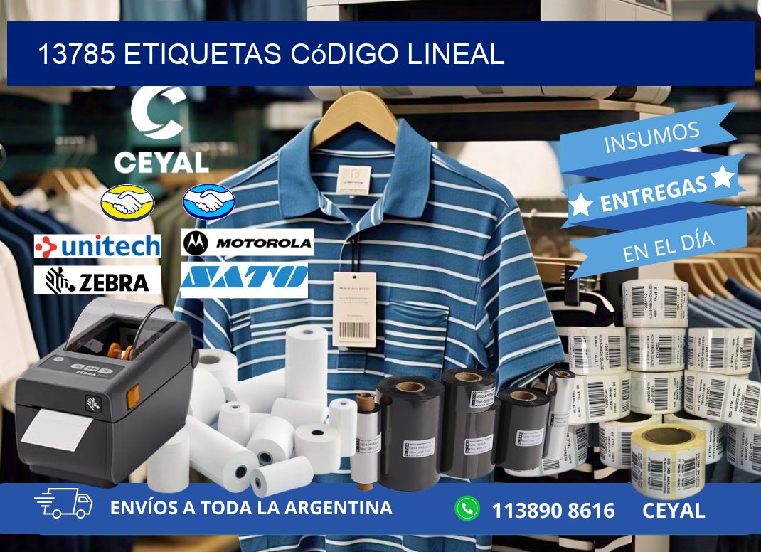 13785 Etiquetas código lineal