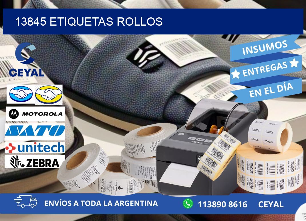 13845 etiquetas rollos