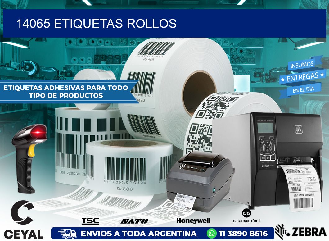 14065 etiquetas rollos
