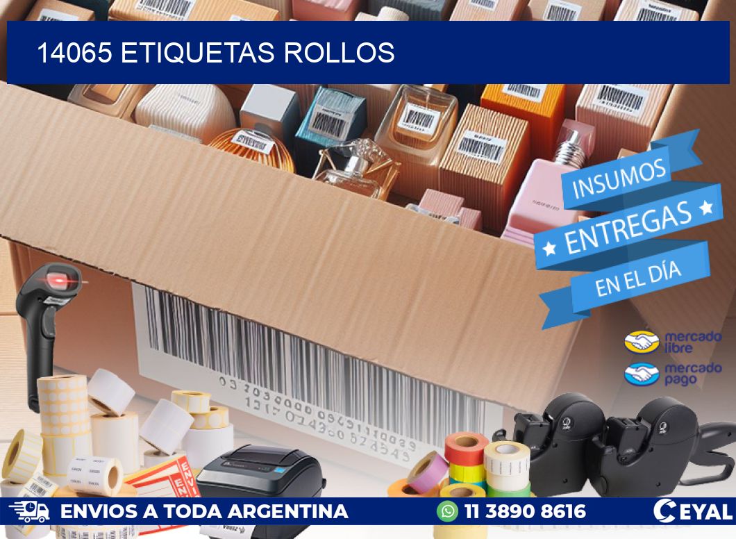 14065 etiquetas rollos