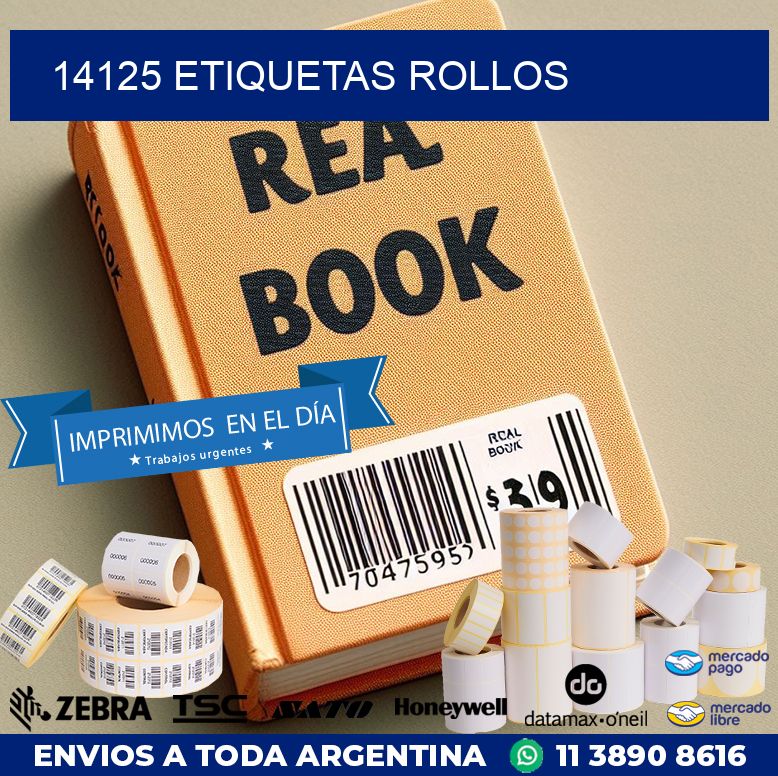 14125 etiquetas rollos