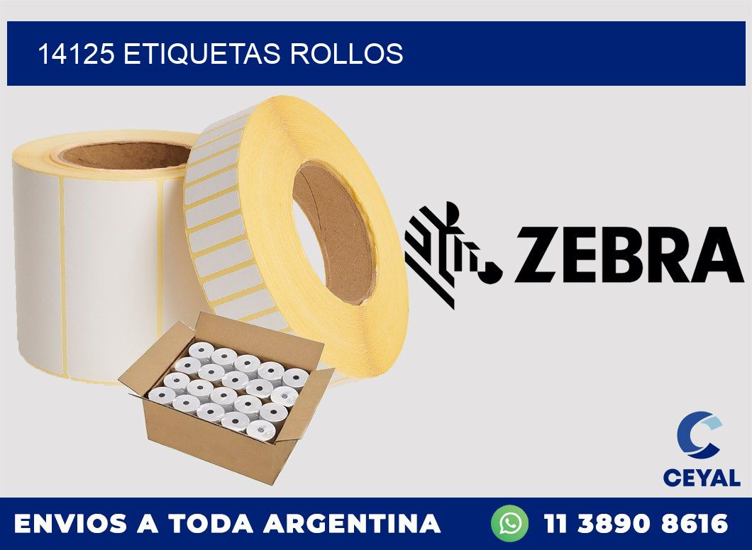 14125 etiquetas rollos