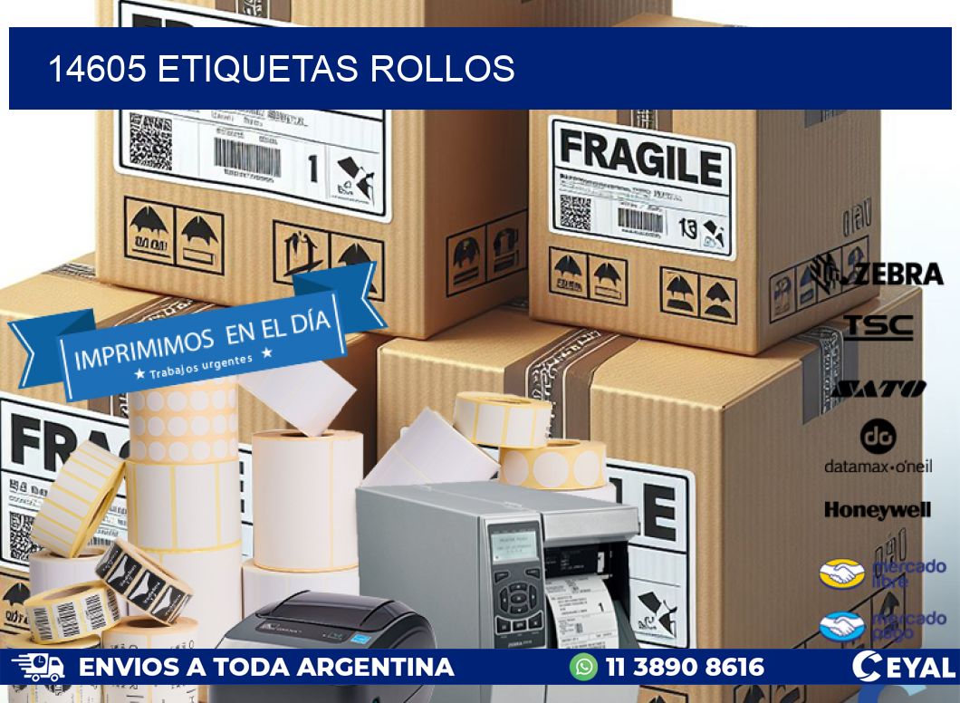 14605 etiquetas rollos
