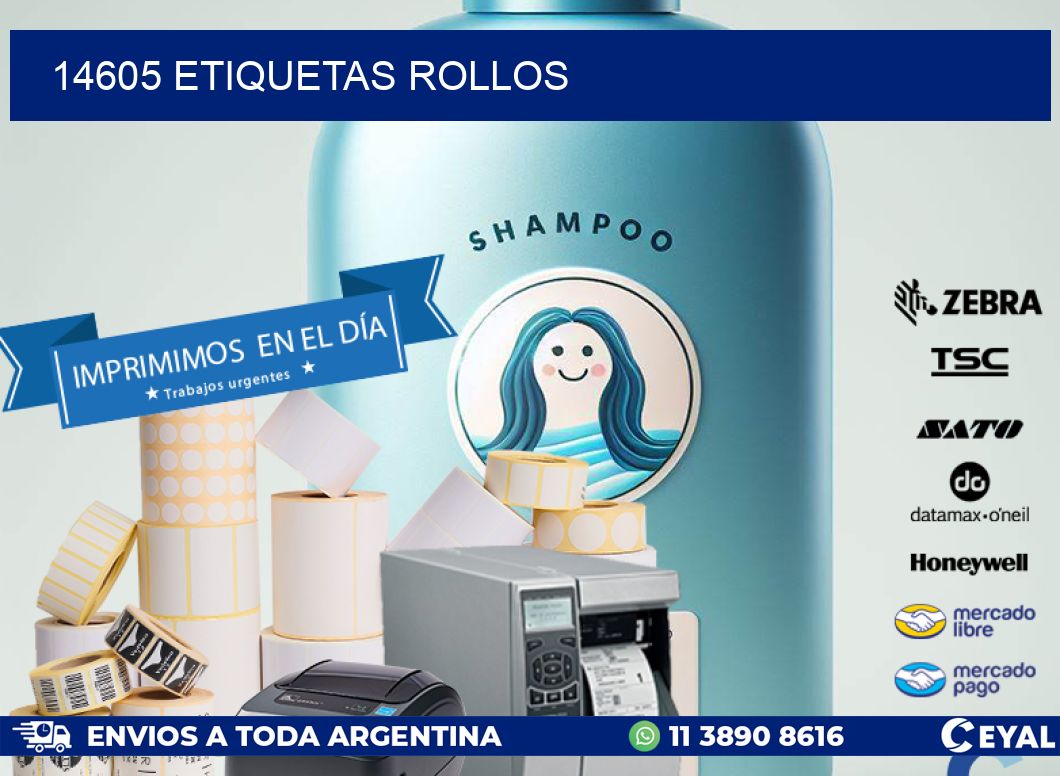 14605 etiquetas rollos