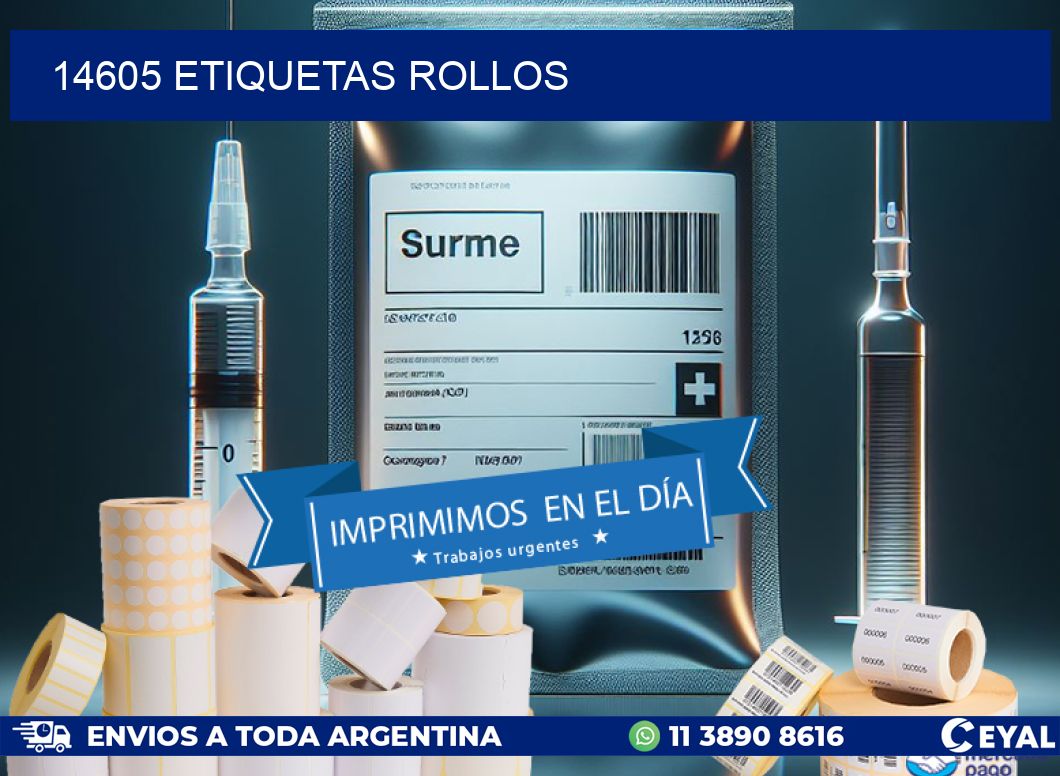 14605 etiquetas rollos