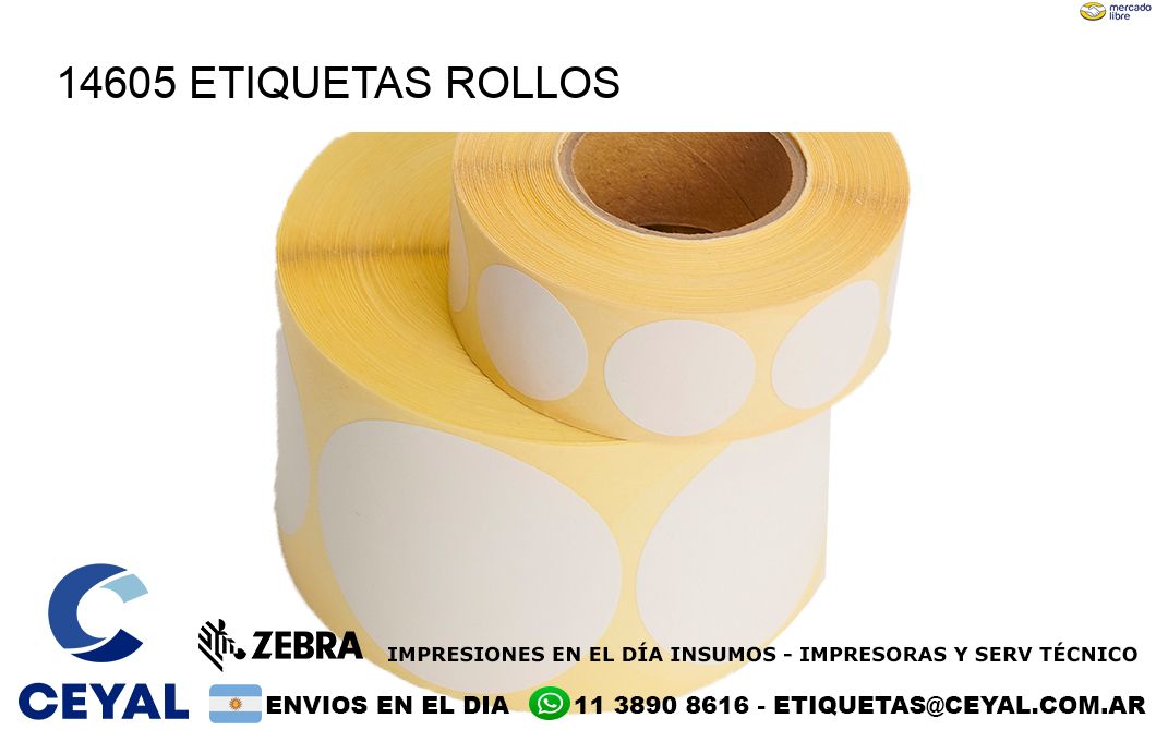14605 etiquetas rollos