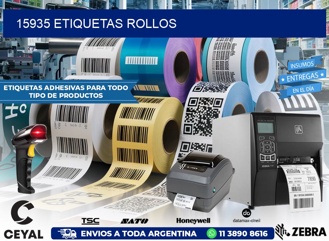 15935 etiquetas rollos