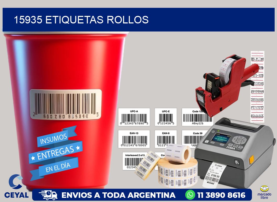 15935 etiquetas rollos