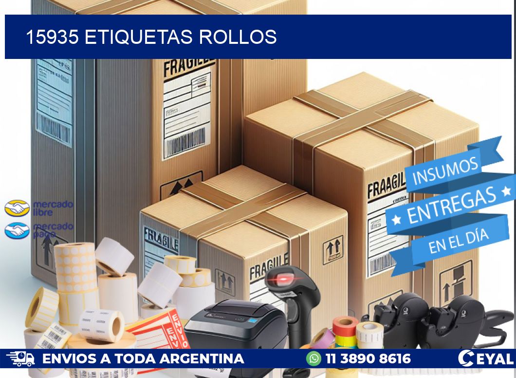15935 etiquetas rollos