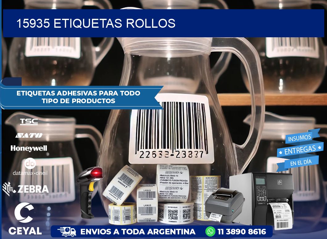 15935 etiquetas rollos