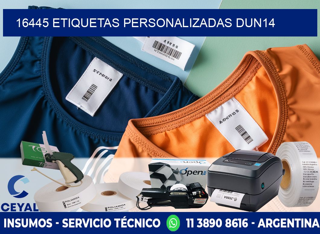 16445 Etiquetas personalizadas dun14