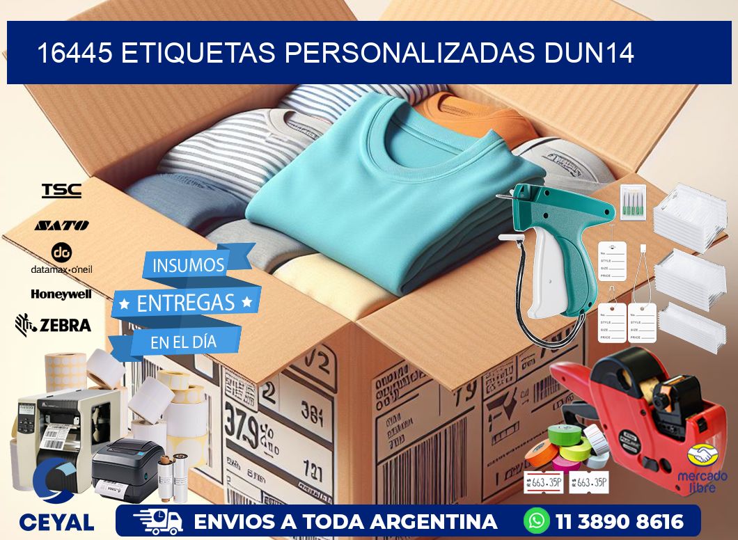 16445 Etiquetas personalizadas dun14