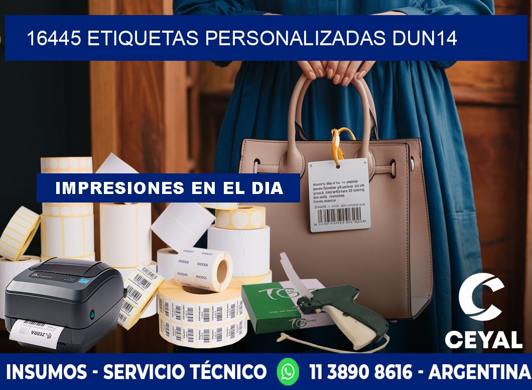 16445 Etiquetas personalizadas dun14