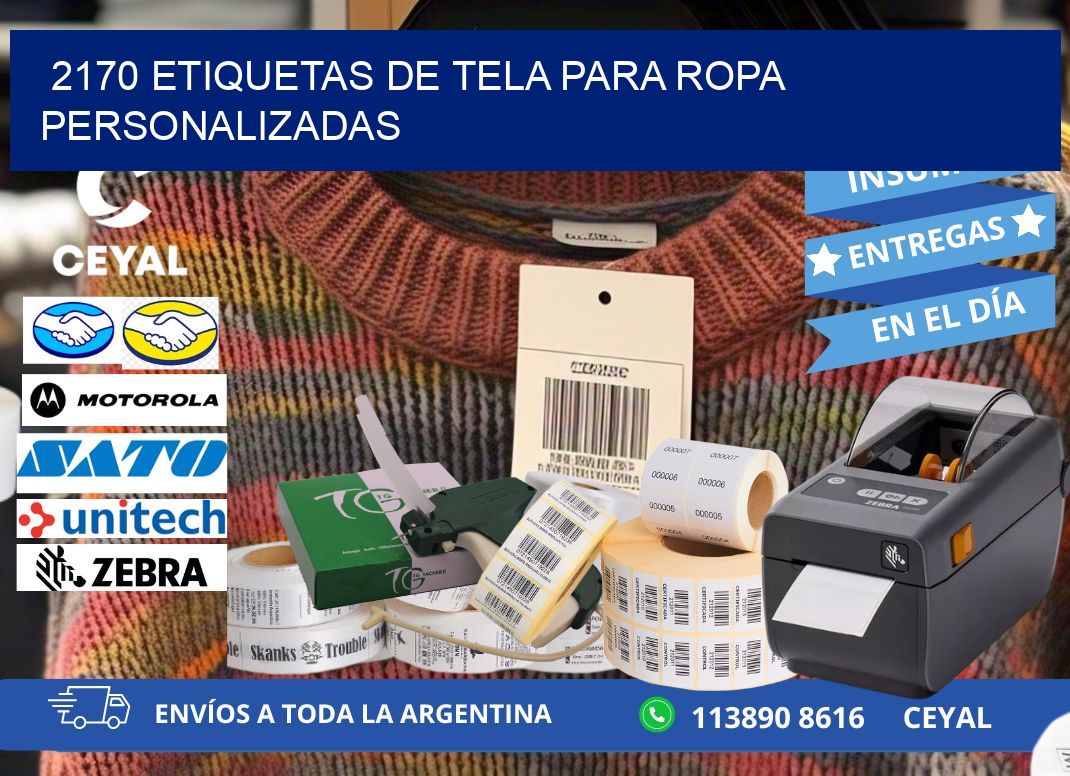 2170 Etiquetas de tela para ropa personalizadas