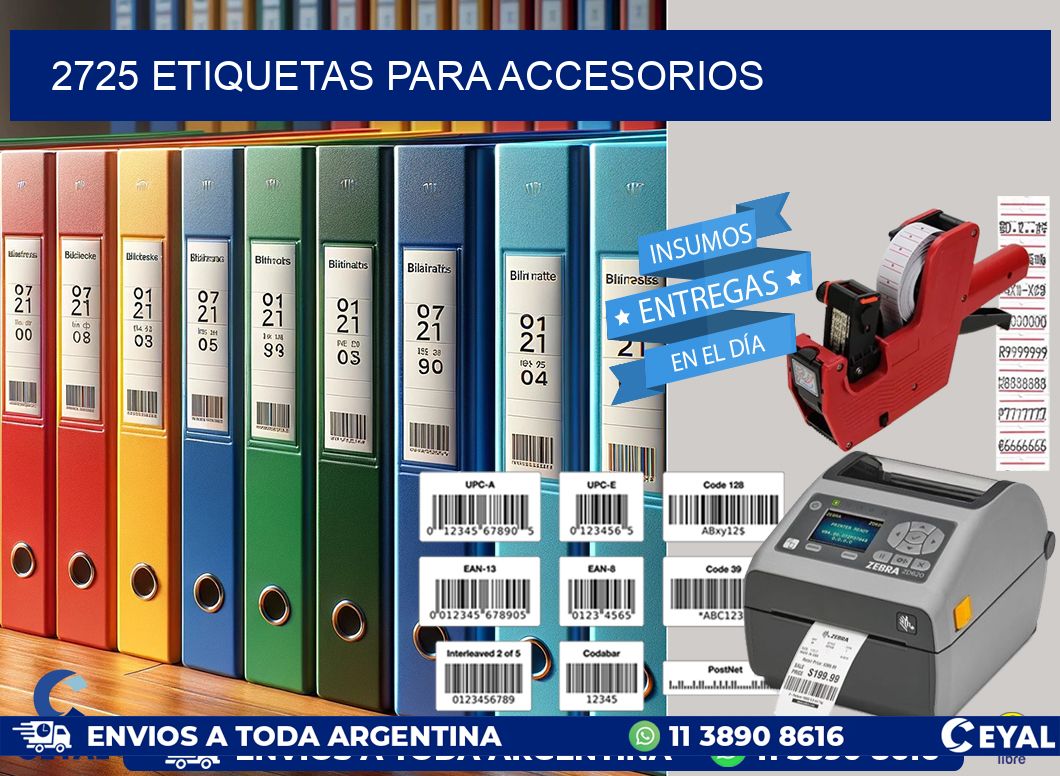 2725 Etiquetas para accesorios