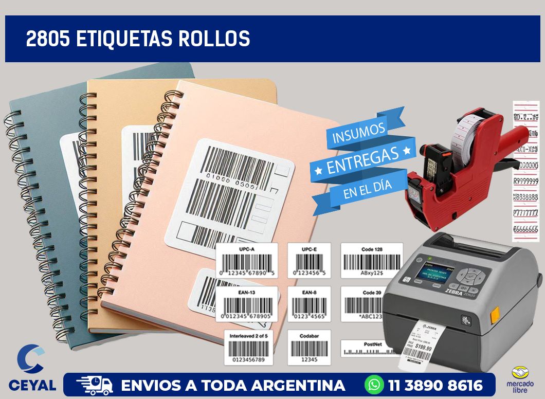 2805 etiquetas rollos