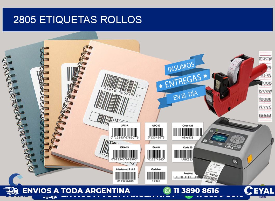 2805 etiquetas rollos